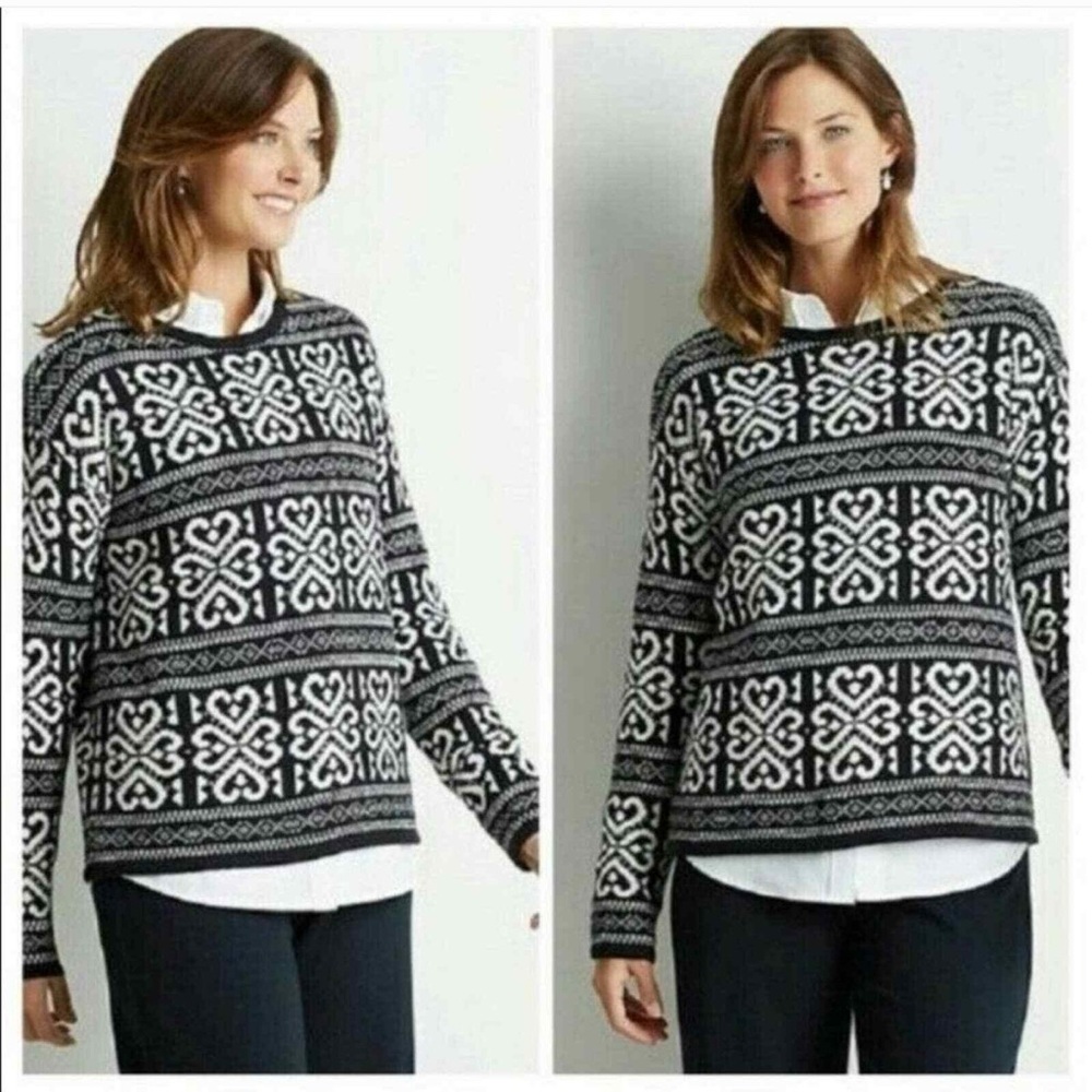 J.Jill Celtic Knot Wool blend Sweater size Large